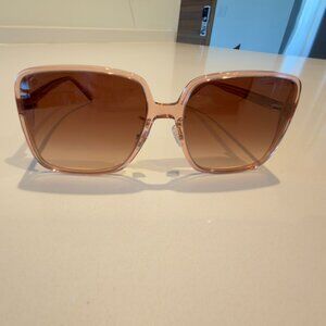 COACH 61mm Gradient Square Sunglasses   TRANSPARENT PINK BRAND NEW